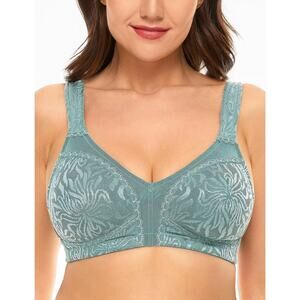 NWT WingsLove Full Coverage Wireless Minimizer Bra 42DD Mint Green Non Padded
